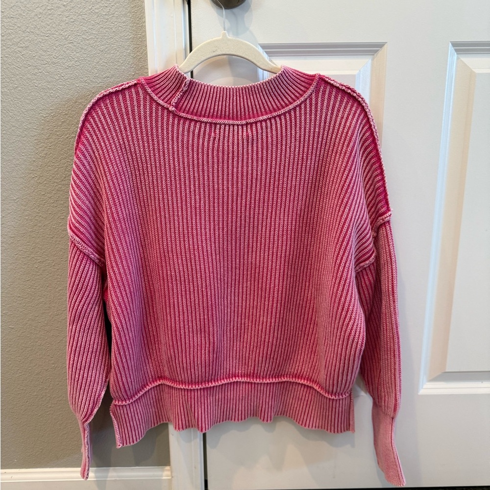 Pink Ribbed Sweater - Picture 2 of 3
